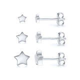 Solid Star Earring Set