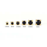 6 Pcs/set Zircon Crystal Stud Earrings