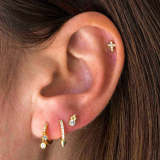 CZ Cross Piercing Earring