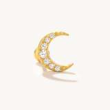 Moon CZ Piercing Earring