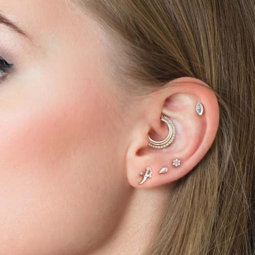 CZ Daith Piercing Earring