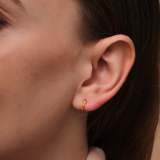 Rhombus Sterling Silver Huugie Earrings