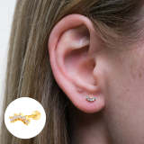 Small Zircon Piercings Earrings