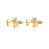 Solid Bee Stud Earrings