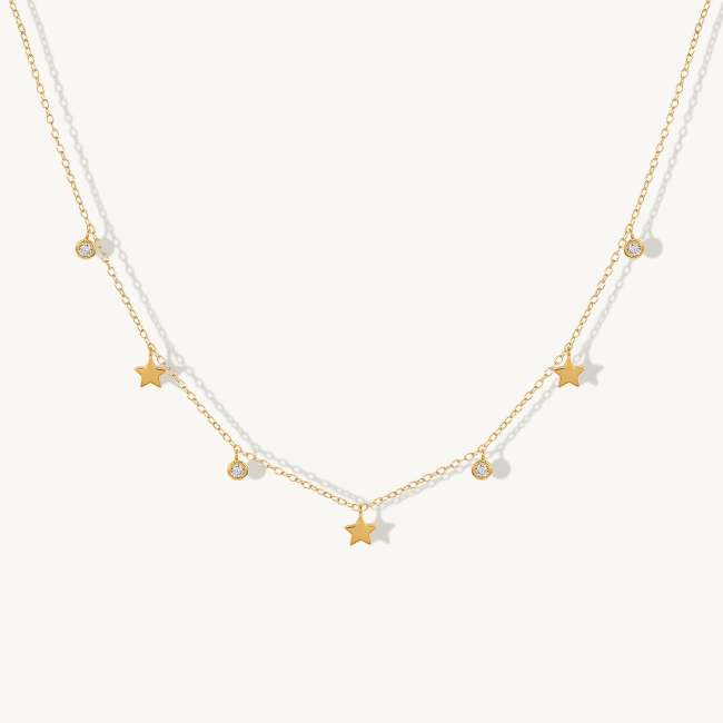 Star Dangle Choker Necklace