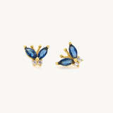 Multicolor Butterfly Studs
