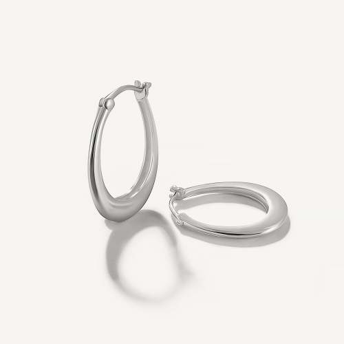 Solid Oval Hoops