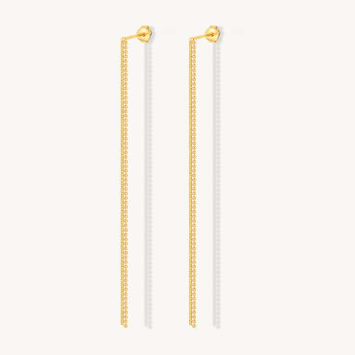 Beads Tassel Threader Earrings