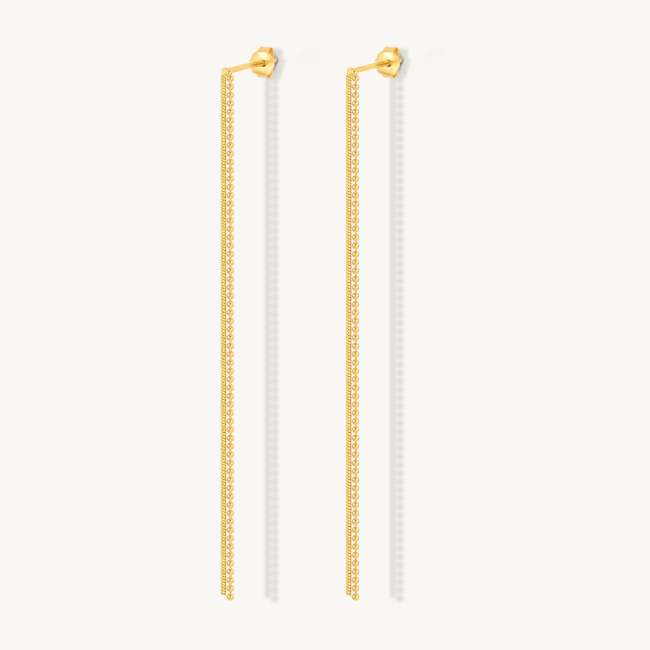 Beads Tassel Threader Earrings
