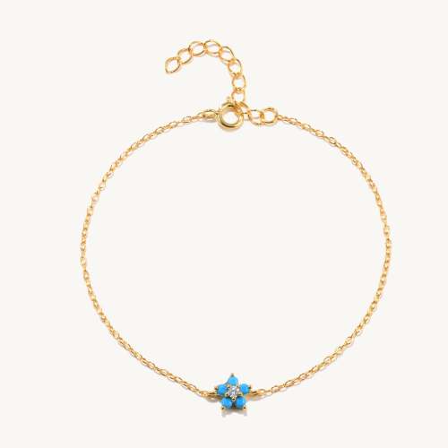 Flower Turquoise Bracelet