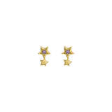 Twin Star Zircon Earrings