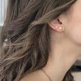 Round Zircon Piercing Earring