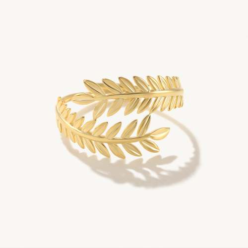 Twisted Leaf Open Ring