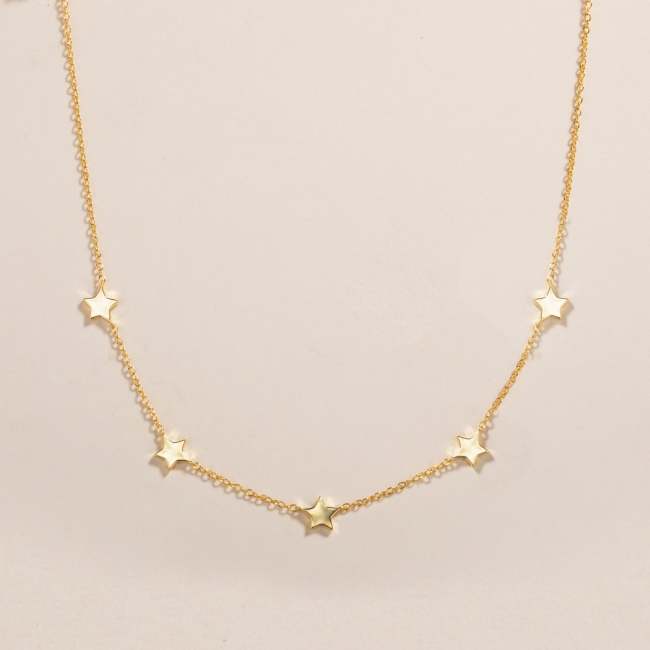 Solid Star Luster Necklace