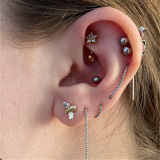 Petal Flower Piercing Earring