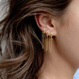 Geometric Chain Threader Earrings