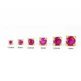 6 Pcs/set Zircon Crystal Stud Earrings