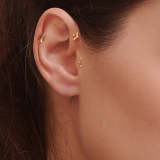 Round Cluster Piercing Earring