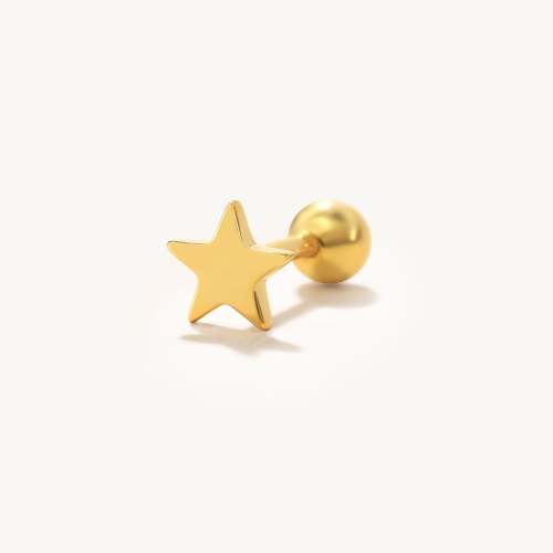 Solid Star Piercing Earring