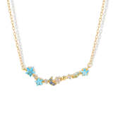 Aquamarine Stars Necklace