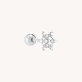Snowflake Zircon Piercing Earring
