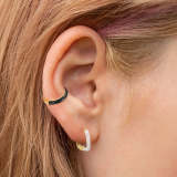 Drop Oil Enamel Hoop Earrings