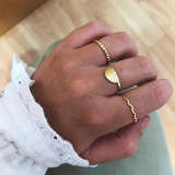 Solid Wave Gold Ring