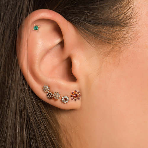 Crystal Helix Piercing Earring