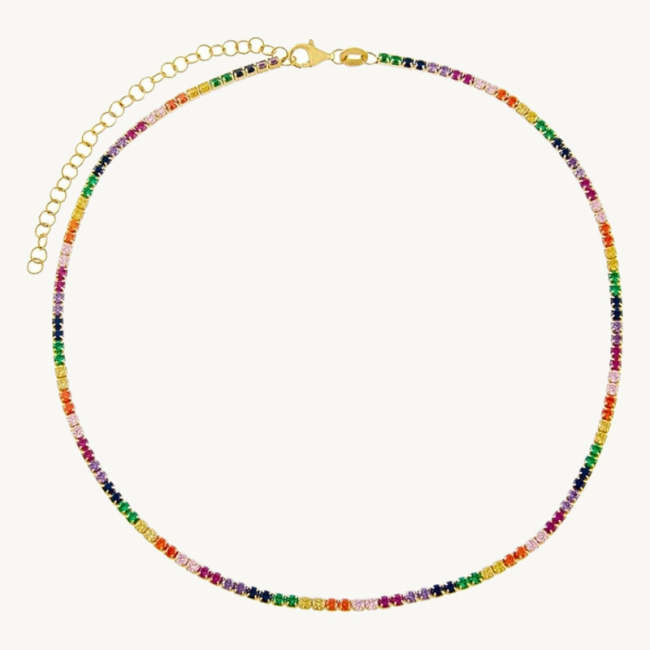 Multicolor Zircon Necklace