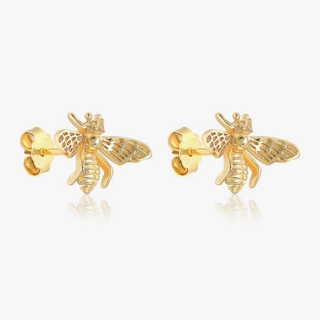 Solid Bee Stud Earrings