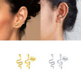 Solid Snake Stud Earrings