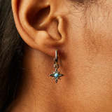 Moon and Star Turquoise Earrings