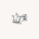 Crown Zircon Piercing Earring
