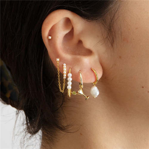 Pearl Tassel Threader Earring