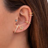Blue Flower CZ Cartilage Earring