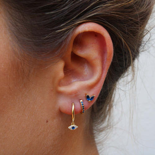 Blue Zircon Earring Set
