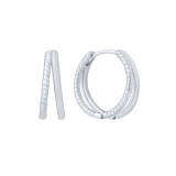 Chic Sterling Silver  Hoops