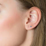 Bezel Turquoise Cartilage Earring