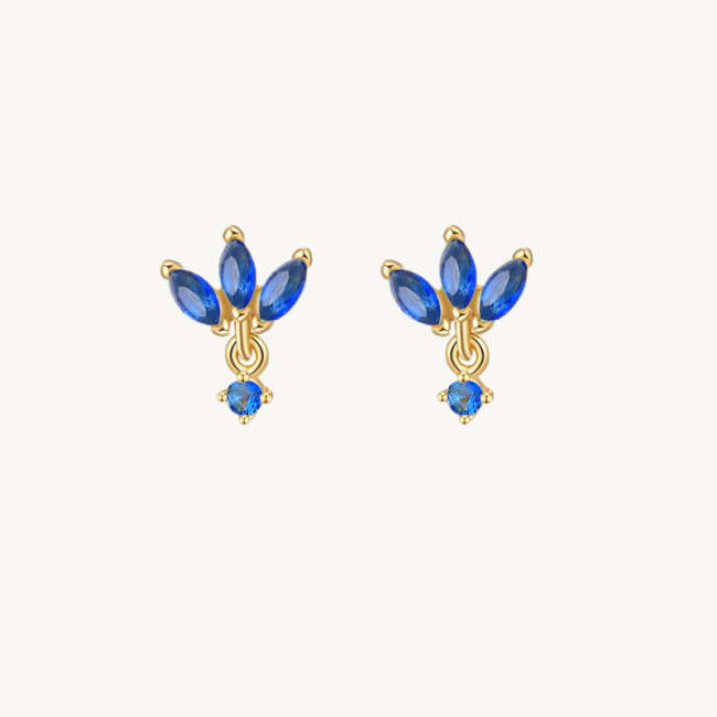 Flower Zircon Stud Earrings