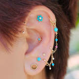 Turquoise Gemstone Stud Earring