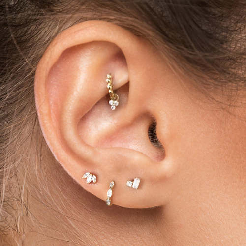 Zircon Rook Piercing Earring