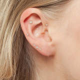 Round Cut CZ Piercing Earring