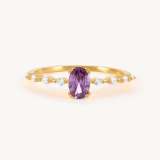 Purple Zirconia Engagement Rings
