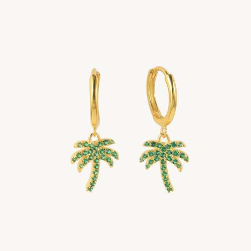 Coconut Tree Drop Earrings