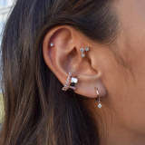 Trinity Star Zircon Earring