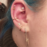 Petal Flower Piercing Earring