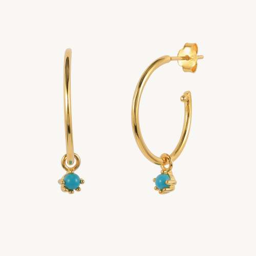 Turquoise Pearl Stud Earrings