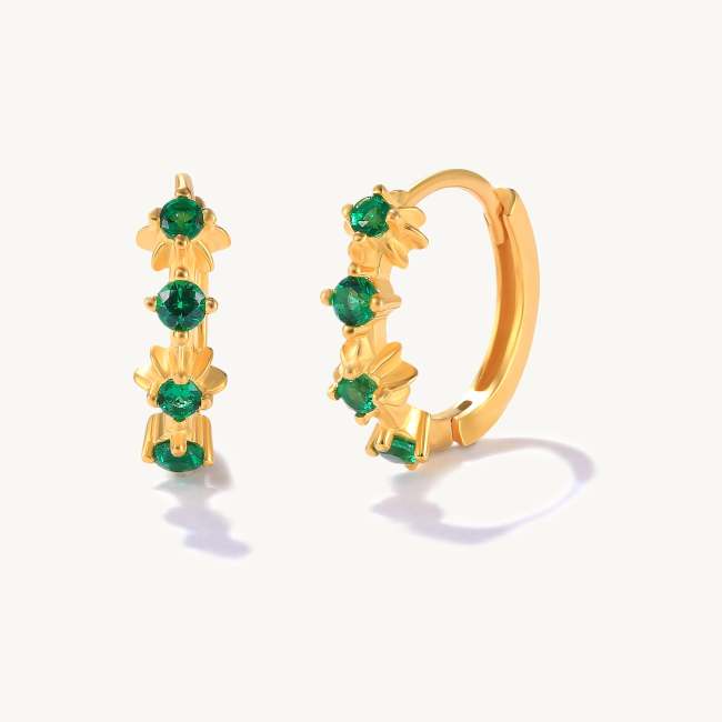 Prong Emerald Earrings