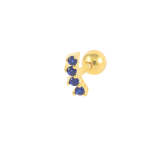 Curved Prong Zircon Earring