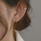 Triangle Huggie Earring Set